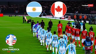 Argentina vs Canada  Copa America 2024 USA Group A  Full Match  Messi vs Canada  PES Gameplay [upl. by Teemus504]