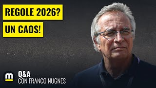 REGOLE F1 2026 perché il FUTURO FA PAURA  QampA con Franco Nugnes [upl. by Anitsyrc]