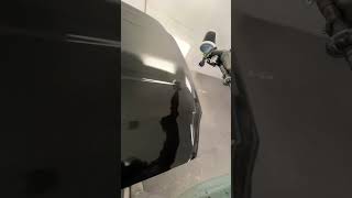 PAINT SPRAYING BLACK METALLIC BASE COAT PROPERLY [upl. by Durrej531]