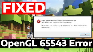 How To Fix Minecraft OpenGL 65543 Error [upl. by Anipsed]