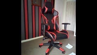 Requena Sport Alpha Desk Chair Adjustable Gaming Racing Chair Lumbar and Head Pillow Chair Red [upl. by Chelsy]