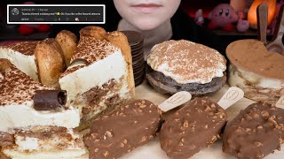 ASMR Tiramisu Cake Chocolate Cake Donut HaagenDazs Chocolate Ice Cream Tiramisu Oreo Cookies 먹방 [upl. by Eihtak223]