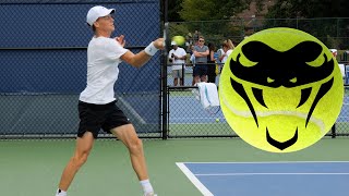 Jannik Sinner SMASHING Forehands In Slow Motion [upl. by Murrah]