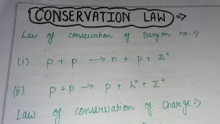 Law of conservation of elementary particles nuclear and particle physics part7 [upl. by Siednarb936]