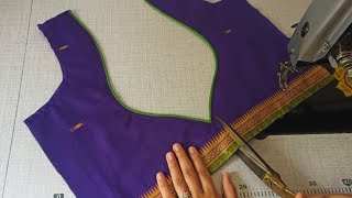 Paithani saree blouse back neck design  blouse  cutting and stitching back neck blouse design [upl. by Acinad316]