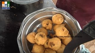 Potato Fritters  Potato Curry Stuffed Dumplings  Aloo BHajji Making  Potato Fritters street food [upl. by Jobie]