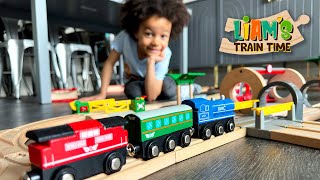 Chill Wooden Train Tracks  Building with BRIO Deluxe Railway Set [upl. by Griffis153]