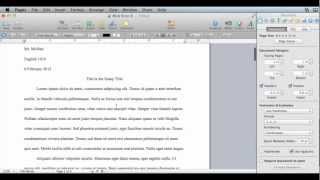 MLA formatting  Pages 09 Mac OS X [upl. by Joshua]