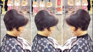 Beautiful amp Creative Short Layered Bob Womens Haircut amp Hairstyle Full Tutorial Steps [upl. by Alyal90]