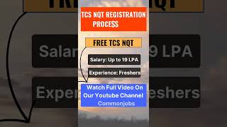 tcs nqt registration process 2024 tcs tcsnqt freshersjobs shorts trending job freshersjobs [upl. by Denten]