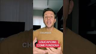 Come funziona lUSUCAPIONE  Avv Angelo Greco [upl. by Irod]