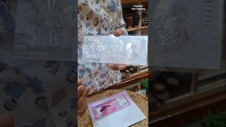 1000 ₹ Pure Antique Silver Currency Notes 😱 ytshorts shorts [upl. by Lelah]