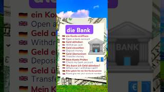 Learn German In die Bank 🏦deutsch einfachdeutsch shorts foryou [upl. by Tedra]