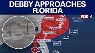 Tropical Storm Debby Florida seeing flooding before landfall [upl. by Berneta366]