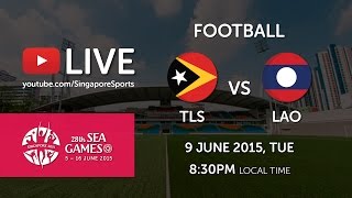 Football Timor Leste vs Laos Bishan Stadium Day 4  28th SEA Games Singapore 2015 [upl. by Lindsay]