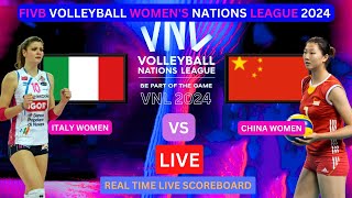 Italy Vs China LIVE Score UPDATE Today Match FIVB Volleyball Womens Nations League 2024 VNL LIVE [upl. by Allyce]