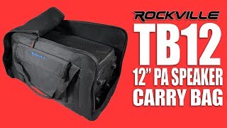 Review of Rockville Audio TB12 12 inch PA  DJ Speaker Bag [upl. by Adneram298]