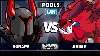 anime vs Sgrape  Pools  Brawlhalla Midseason Championship 2024  LAN 1v1 [upl. by Ahsitauq]