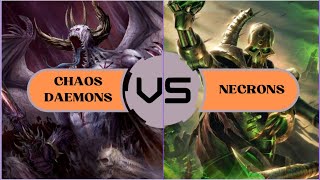 Chaos Daemons vs Necrons  Warhammer 40k Battle Report [upl. by Gastineau]