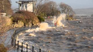 High Tide GrangeoverSands Cumbria 3 January 2014 [upl. by Thorfinn]