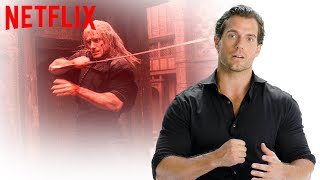 Henry Cavill hovoří o bojové scéně v Blavikenu  Zaklínač  Netflix [upl. by Lozano]