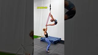 HOW MANY SPINS  ft Sofie Dossi shorts flexibility aerialhoop [upl. by Shepperd]