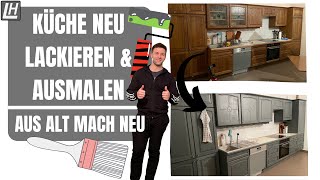 KÜCHE LACKIEREN amp WÄNDE STREICHEN  Step by Step für Anfänger [upl. by Howie534]