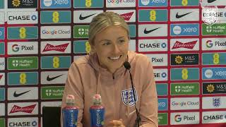 England Lionesses Media Conference Leah Williamson and Sarina Wiegman preview Sweden  15 Jul 2024 [upl. by Eirhtug]