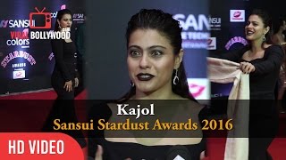 FULL VIDEO Kajol at Sansui Stardust Awards 2016 [upl. by Sahc]