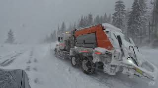 Crossing Donner Pass in a California blizzard on closed I80  Snow Drive 2024  4K [upl. by Laehcor]