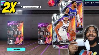 OPENING 2 DIAMOND HIDDEN GEM PACKS  NBA 2K25 MYTEAM [upl. by Anirdnaxela]