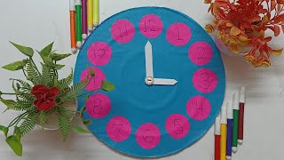 making paper plate clock  handmade paper plate clock [upl. by Erickson]