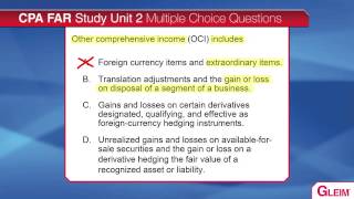 CPA Exam  Comprehensive IncomeOCI Video Lecture [upl. by Aihsemaj]