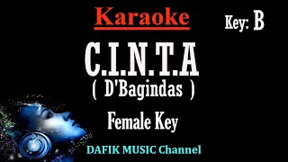 CINTA Karaoke DBagindas Nada Wanita Cewek Female key B CINTA [upl. by Septima]