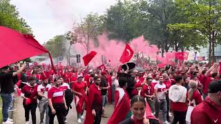 Euro 2024  Türkiye Gürcistan  Taraftar Yürüyüşü Dortmund [upl. by Anialram]