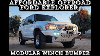 Affordable Offroad Ford Explorer Modular Winch Bumper [upl. by Kiernan]