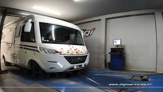 Fiat Ducato 23 JTD 150cv Reprogrammation Moteur  204cv Digiservies Paris 77 Dyno [upl. by Maddie]