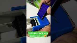 Full dry Self inking Stamp Refilling from Best ink inkrefill trodatink stamping shots [upl. by Ahsemad]