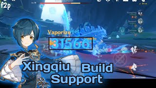 Xingqiu Best Support  Combo With Xiangling  Genshin Impact [upl. by Anirrok860]