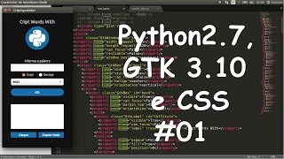 Aplicativo desktop de criptografia de palavras com Python GTK e CSS 01 [upl. by Millford]