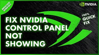 How To Fix Nvidia Control Panel Not Showing  GPU Not Detecting Error [upl. by Nylrebmik780]