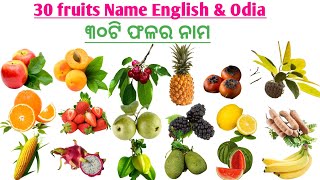 Fruits Name in Odia to English30 Fruits Name English to odia Fruits Name ୩୦ ଟି ଫଳର ନାମAll fruit [upl. by Hotchkiss600]