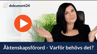 Äktenskabsförord  Varför behövs det [upl. by Berck]