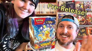 Pokémon Surging Sparks PRERELEASE [upl. by Nitsreik960]