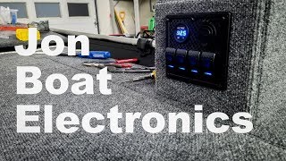 Jon Boat Electronics How to wire Jon Boat to Bass Boat Conversion [upl. by Annabal]