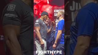 ANTHONY JOSHUA ANGRY FIRST FACE OFF VS OTTO WALLIN [upl. by Kilah488]