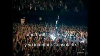 Coldplay  Fix you lyrics españolinglés [upl. by Eiramaneet]