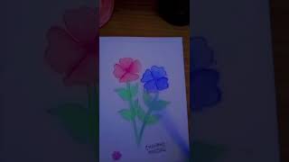 flower painting First time Canvas sheet painting viralshorts ytshorts chandnipaintingworld [upl. by Otrevogir]