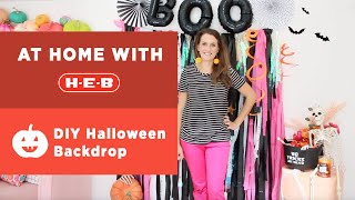 DIY Halloween backdrop wall  At Home with HEB [upl. by Thetos]