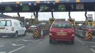 Dartford Crossing  QE2 Bridge  toll booths [upl. by Eaneg667]